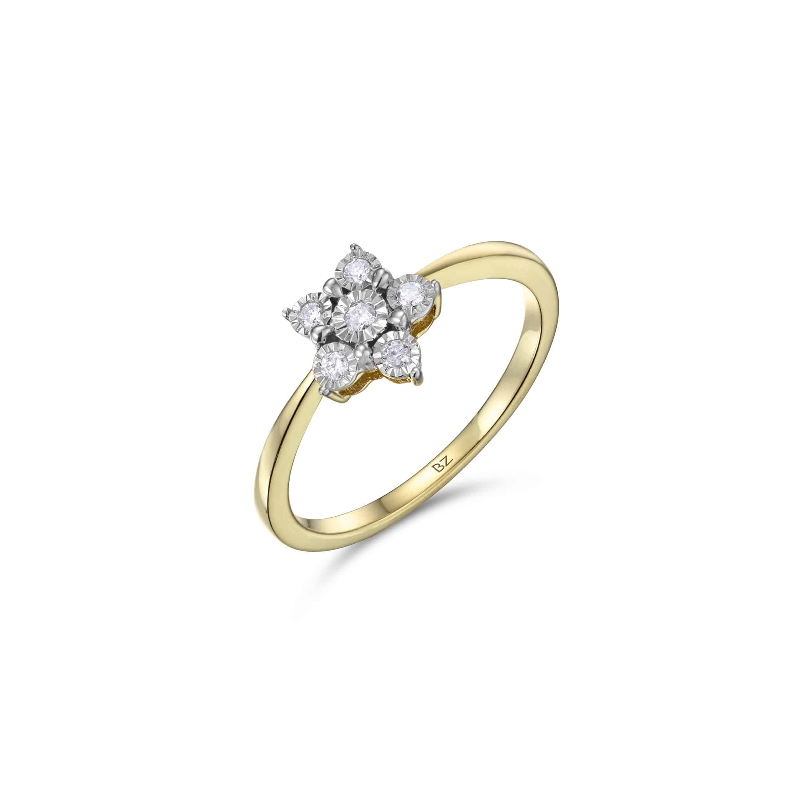 טבעת יהלום Adorne | טבעות יהלום צבאן תכשיטי זהב ויהלומים