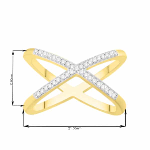 טבעת יהלומים דגם RF0157052 מידות | צבאן תכשיטים זהב ויהלומים